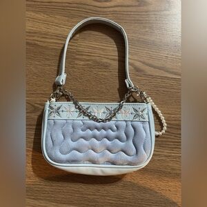 Elegant baby Blue Quilted Handbag